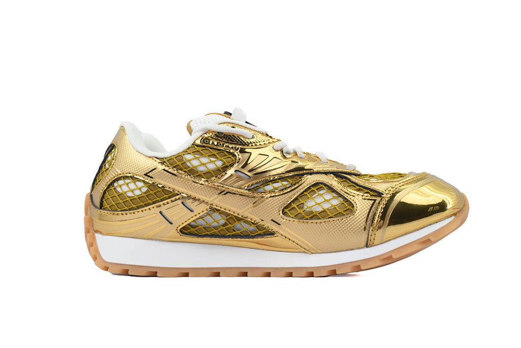 Bottega Veneta Orbit Low-Top Casual Running Shoes Golden
