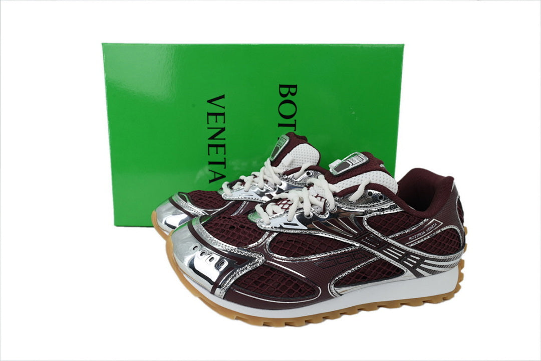 Bottega Veneta Orbit Low-Top Casual Running Shoes Wine Red
