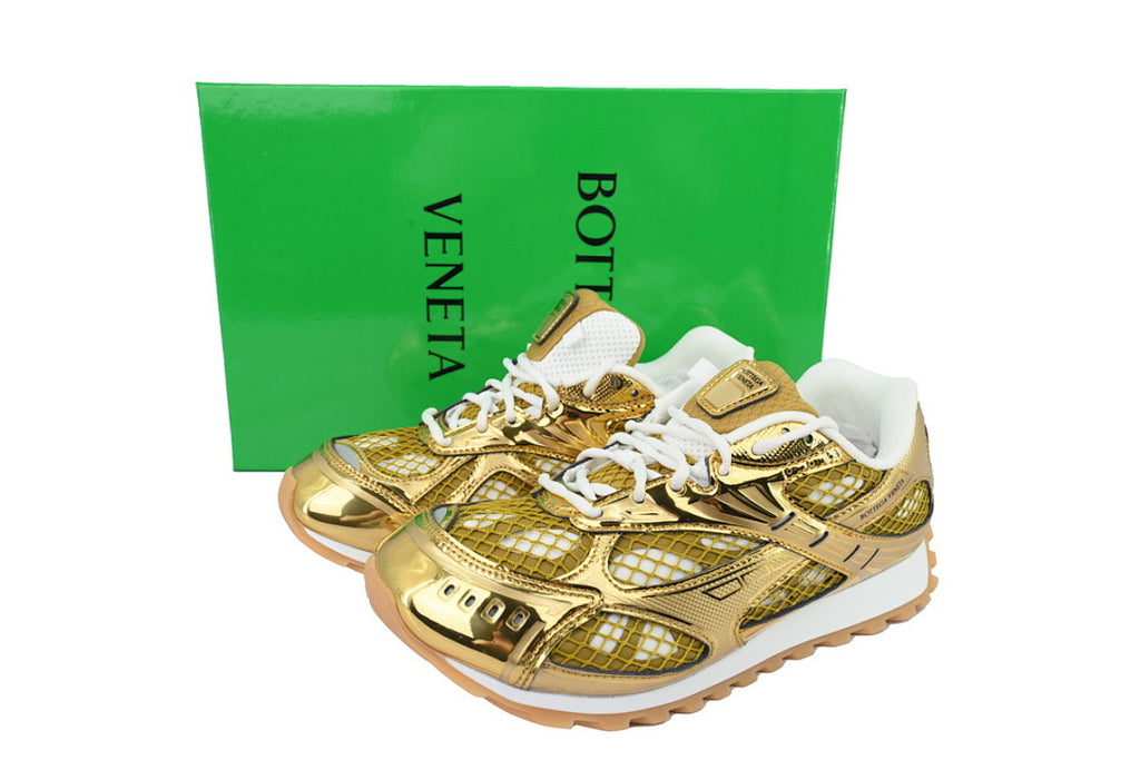 Bottega Veneta Orbit Low-Top Casual Running Shoes Golden